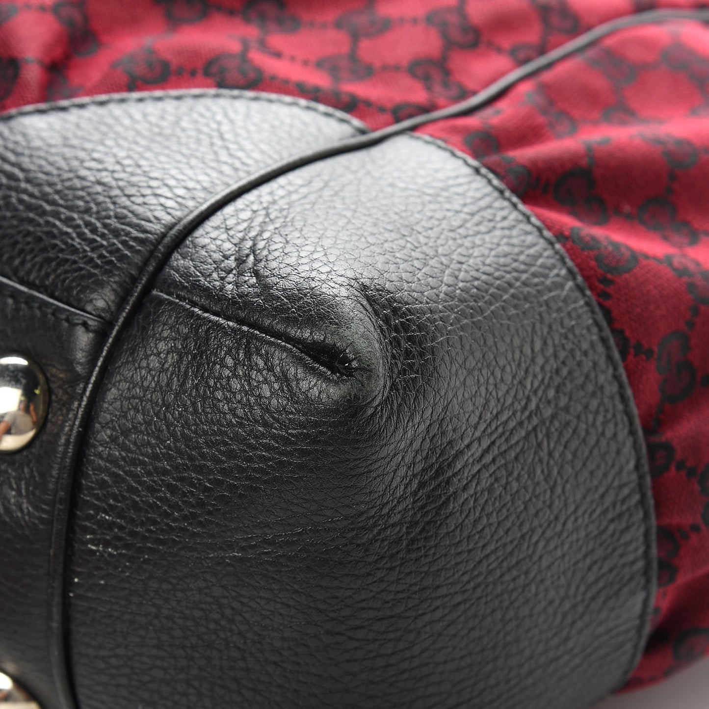Monogram Full Moon Tote Red Black