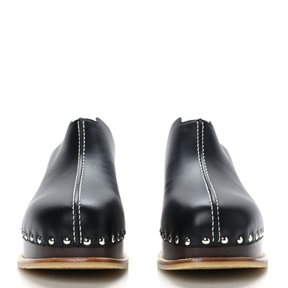 Hermes Calfskin Beechwood Earth Mules 40 Black 2 of 8