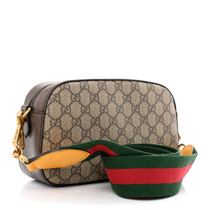 Gucci GG Supreme Monogram Web Neo Vintage Shoulder Bag Beige New Acero Crop 3 of 10