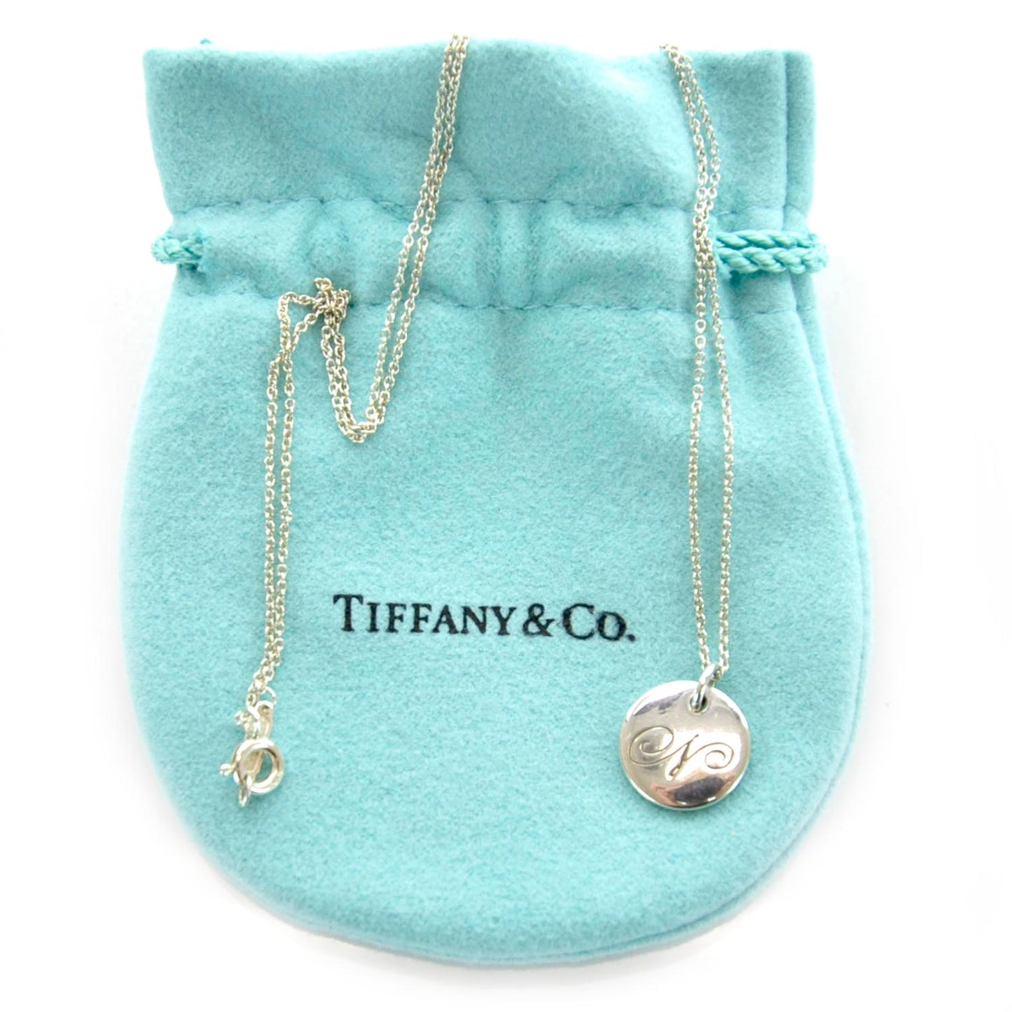 Sterling Silver Notes Alphabet N Charm Necklace