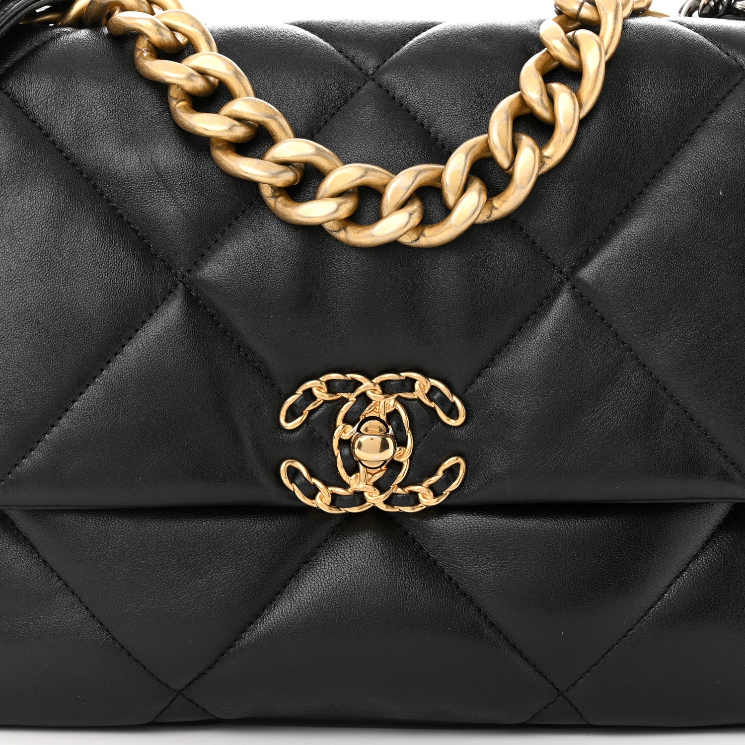 Chanel Lambskin Quilted Large Chanel 19 Flap Black 8 of 10