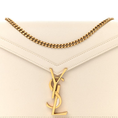 Saint Laurent Calfskin Monogram Cassandra Clasp Bag Porcellana 8 of 14