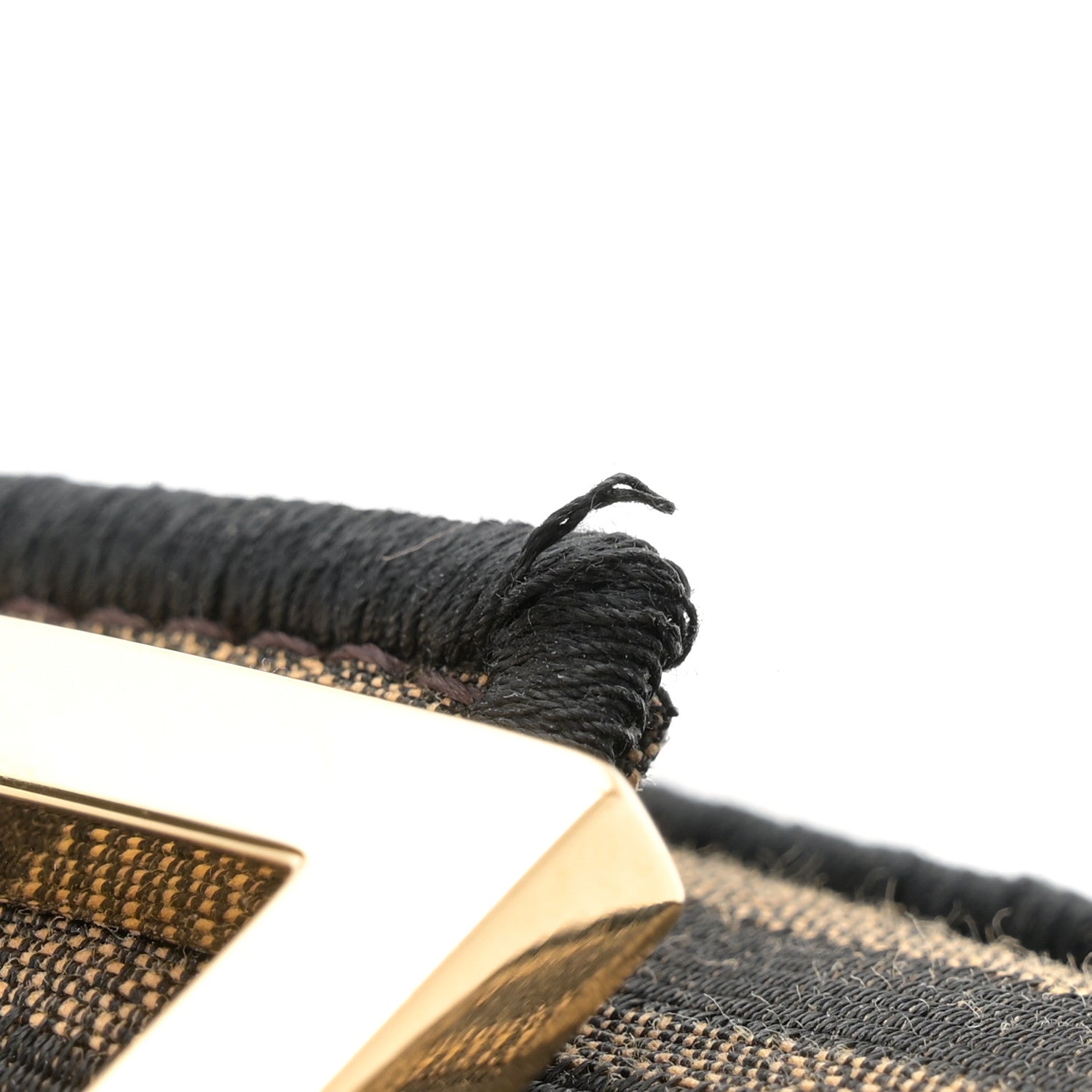 Fendi Fabric Jacquard FF 1974 Medium Baguette Tobacco Moro Black 12 of 12