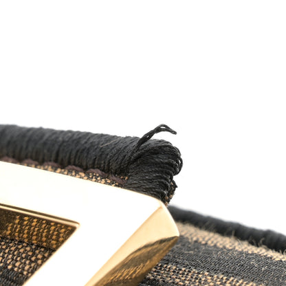 Fendi Fabric Jacquard FF 1974 Medium Baguette Tobacco Moro Black 12 of 12