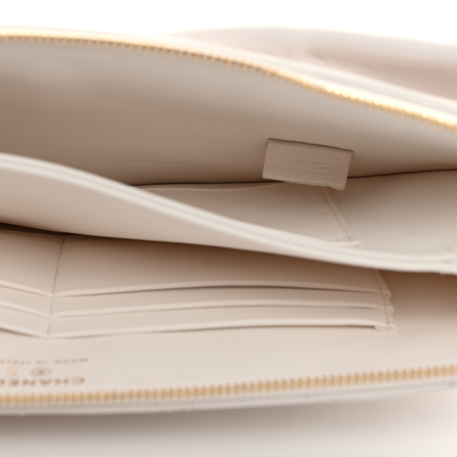 Chanel Lambskin Quilted Wave Clutch White 5 of 8