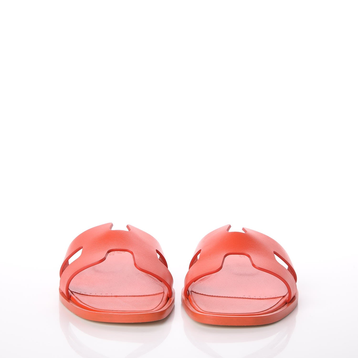 Hermes Box Calfskin Oran Sandals 35 Pavot 2 of 8