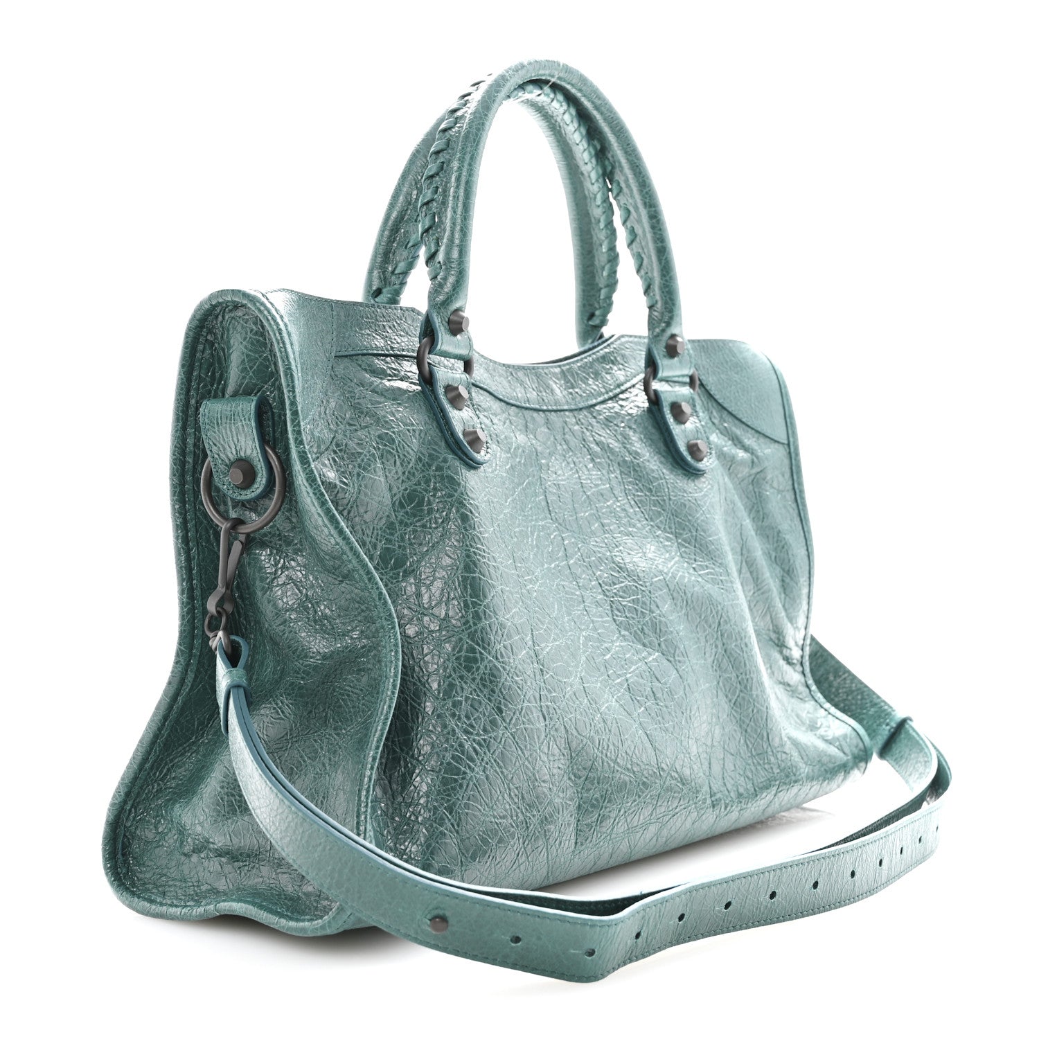 Balenciaga Arena Lambskin Classic Hardware Medium Le City Dark Emerald 3 of 10