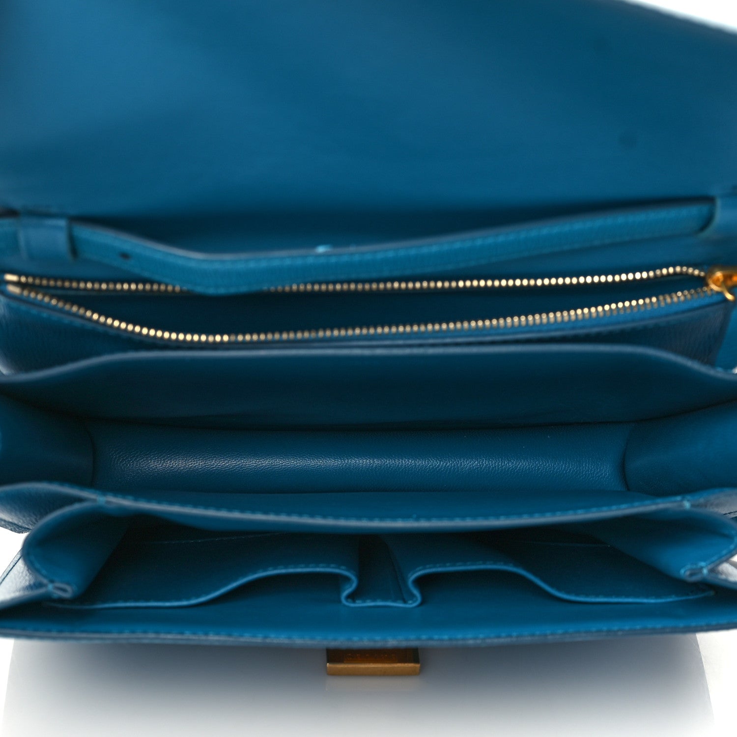 Celine Liege Calfskin Medium Classic Box Flap Bag Turquoise 4 of 9