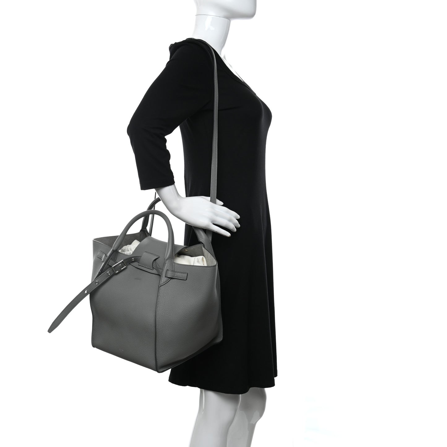 Smooth Calfskin Small Big Bag Grey