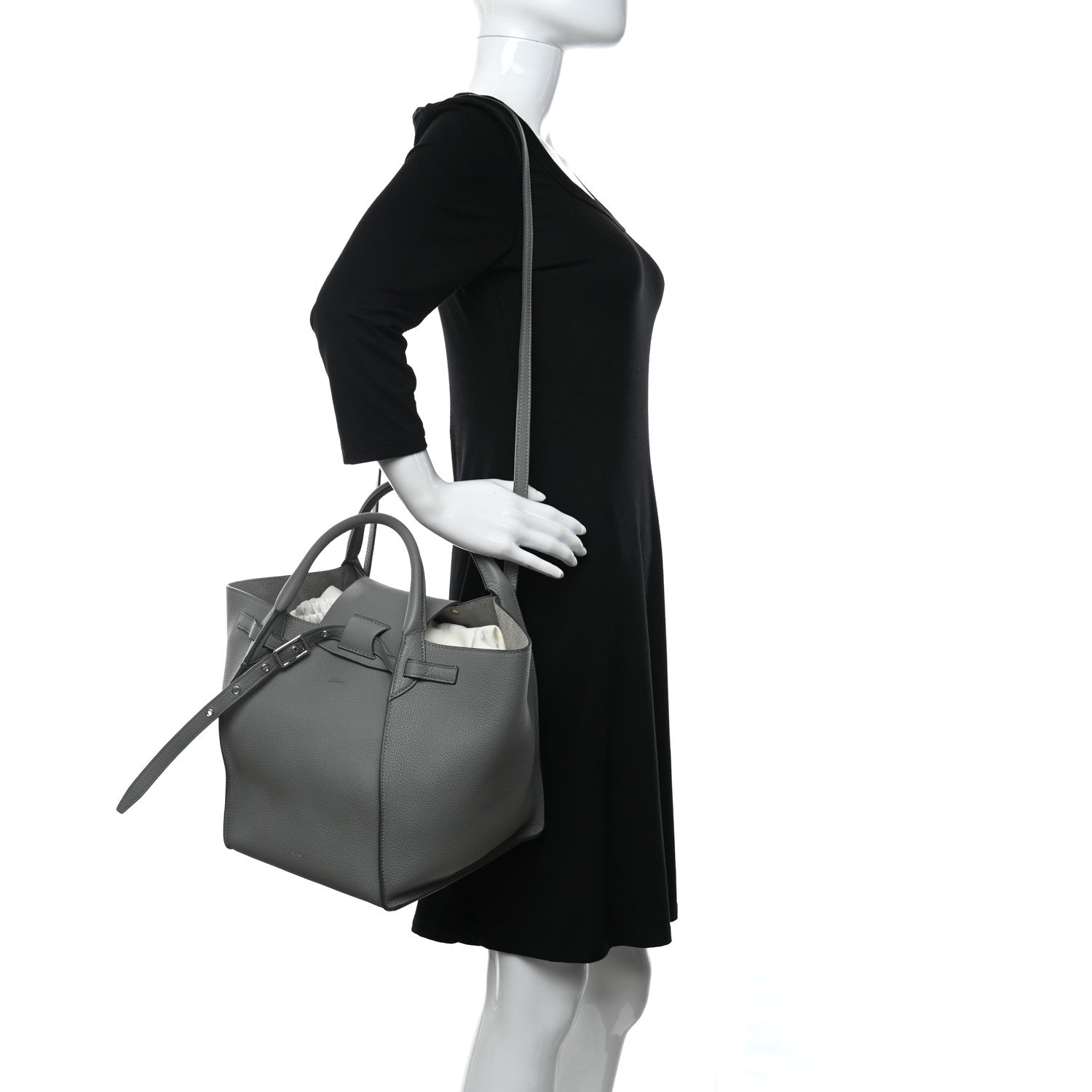 Celine Smooth Calfskin Small Big Bag Grey 3 of 9