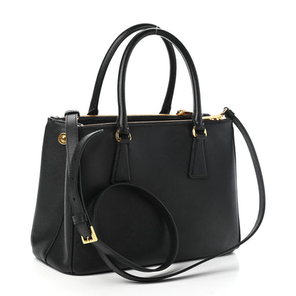 Prada Saffiano Small Galleria Double Zip Tote Black 6 of 25