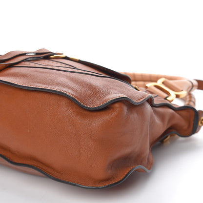 Chloe Calfskin Perforated Marcie Animation Satchel Brown 11 of 12