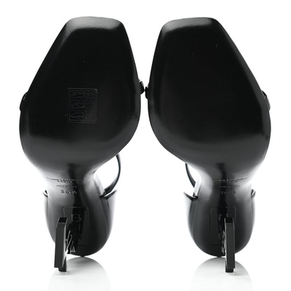 Saint Laurent Patent Calfskin Opyum 110 Sandals 36.5 Black 5 of 8