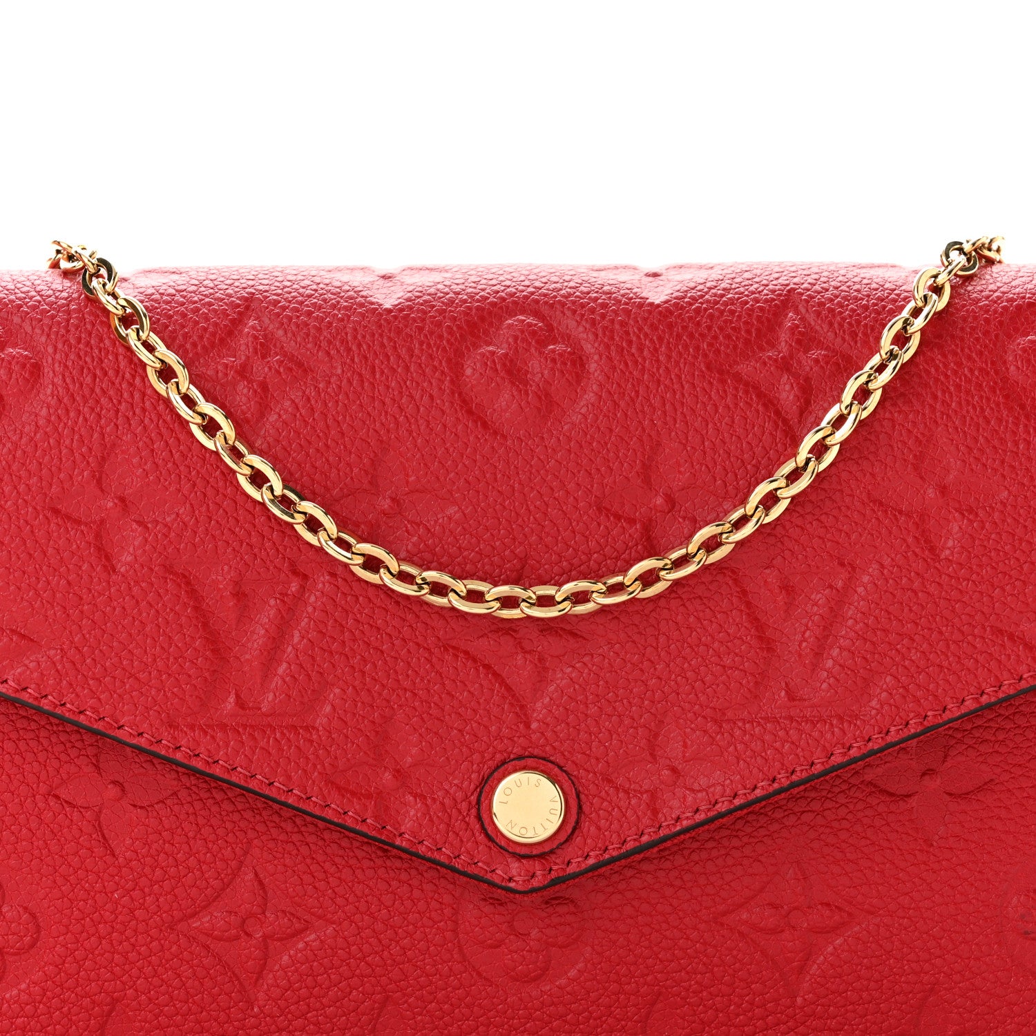 Louis Vuitton Empreinte Pochette Felicie Chain Wallet Scarlet 8 of 11