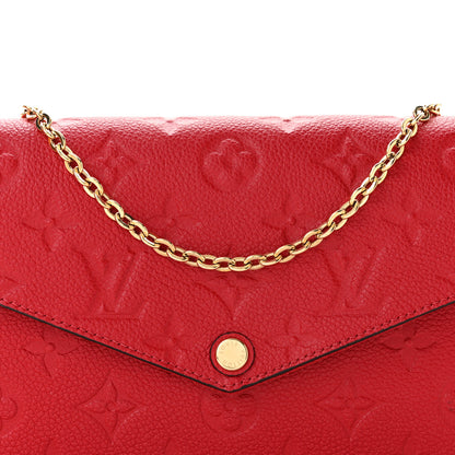 Louis Vuitton Empreinte Pochette Felicie Chain Wallet Scarlet 8 of 11