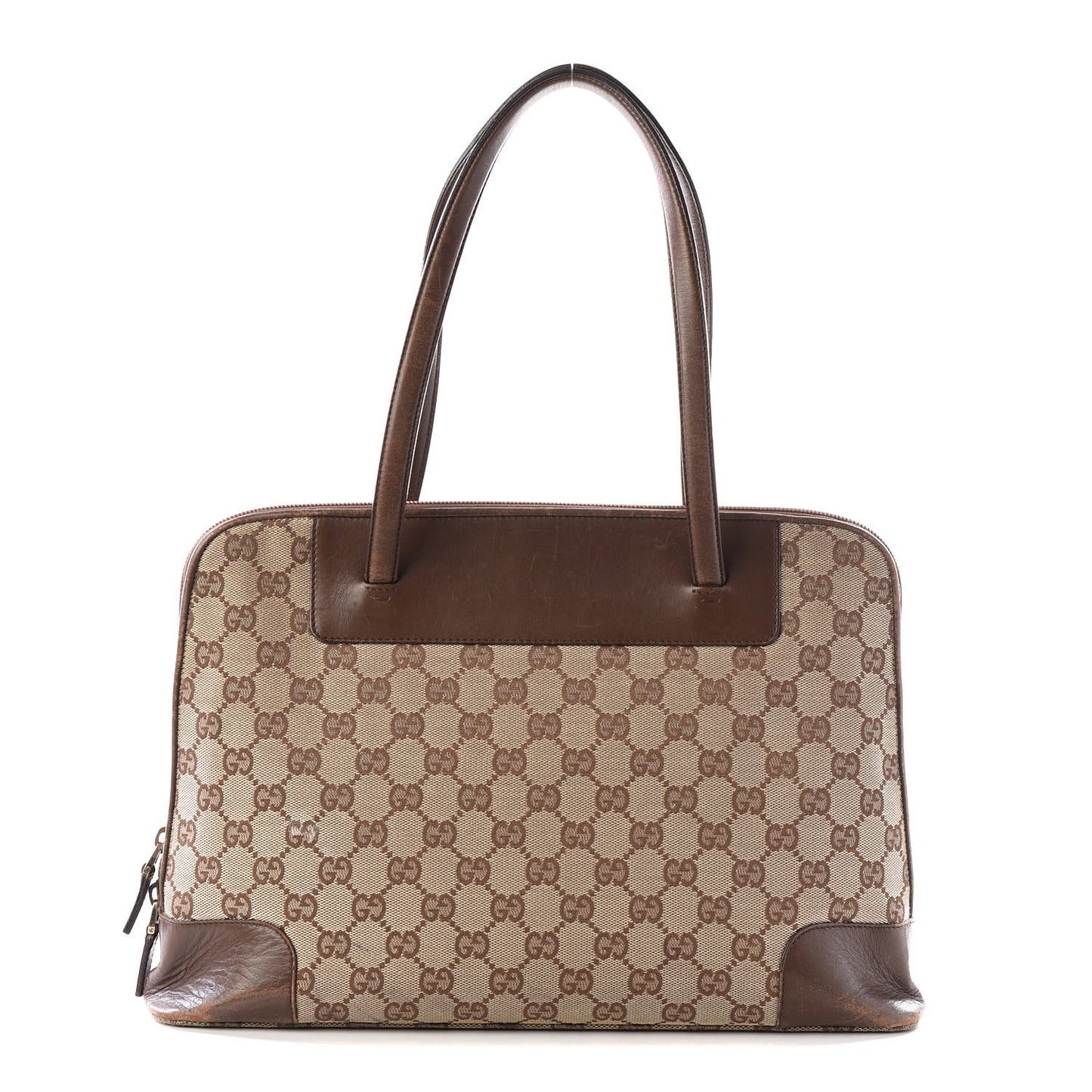 Monogram Medium Tote Dark Brown