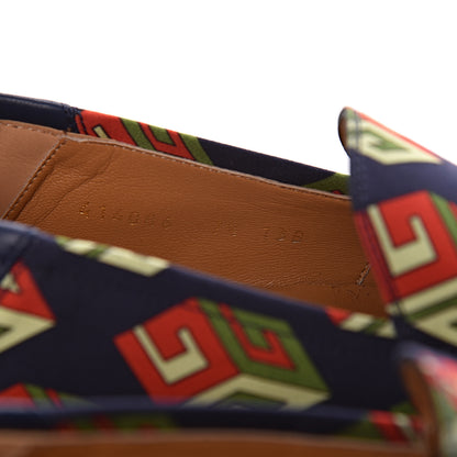 Gucci Satin Lambskin Mini GG Wallpaper Mens Brixton Horsebit Loafers 7.5 Royal Blue Blue Agata 9 of 9
