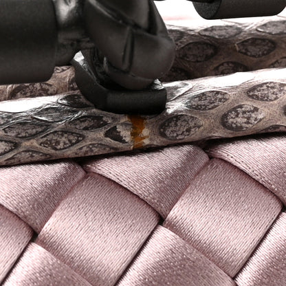 Bottega Veneta Satin Ayers Intrecciato Knot Clutch Pink 8 of 8
