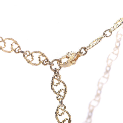 Gucci Metal Crystal Enamel Rajah Necklace Gold Blue 5 of 7