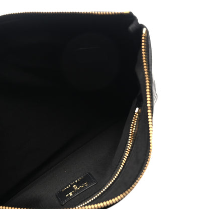 Chanel Caviar Quilted Studded CC Medium Cosmetic Case Black 5 of 9