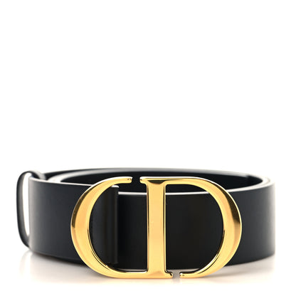 Christian Dior Calfskin 30 Montaigne 35mm Belt 80 32 Black 1 of 6