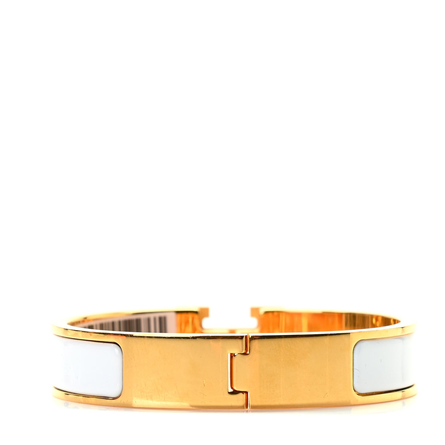 Enamel Narrow Clic Clac H Bracelet PM White