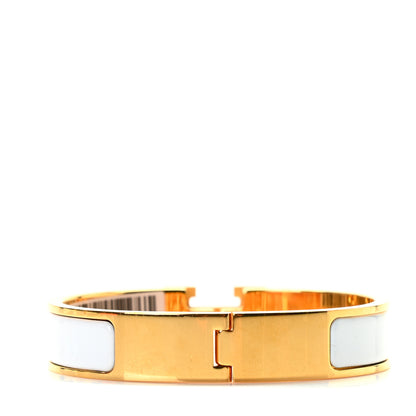 Hermes Enamel Narrow Clic Clac H Bracelet PM White 3 of 5