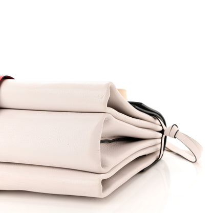Valentino Garavani Buffalo Smooth Calfskin Small VRing Shoulder Bag Rose Cannelle White Cerise 10 of 11