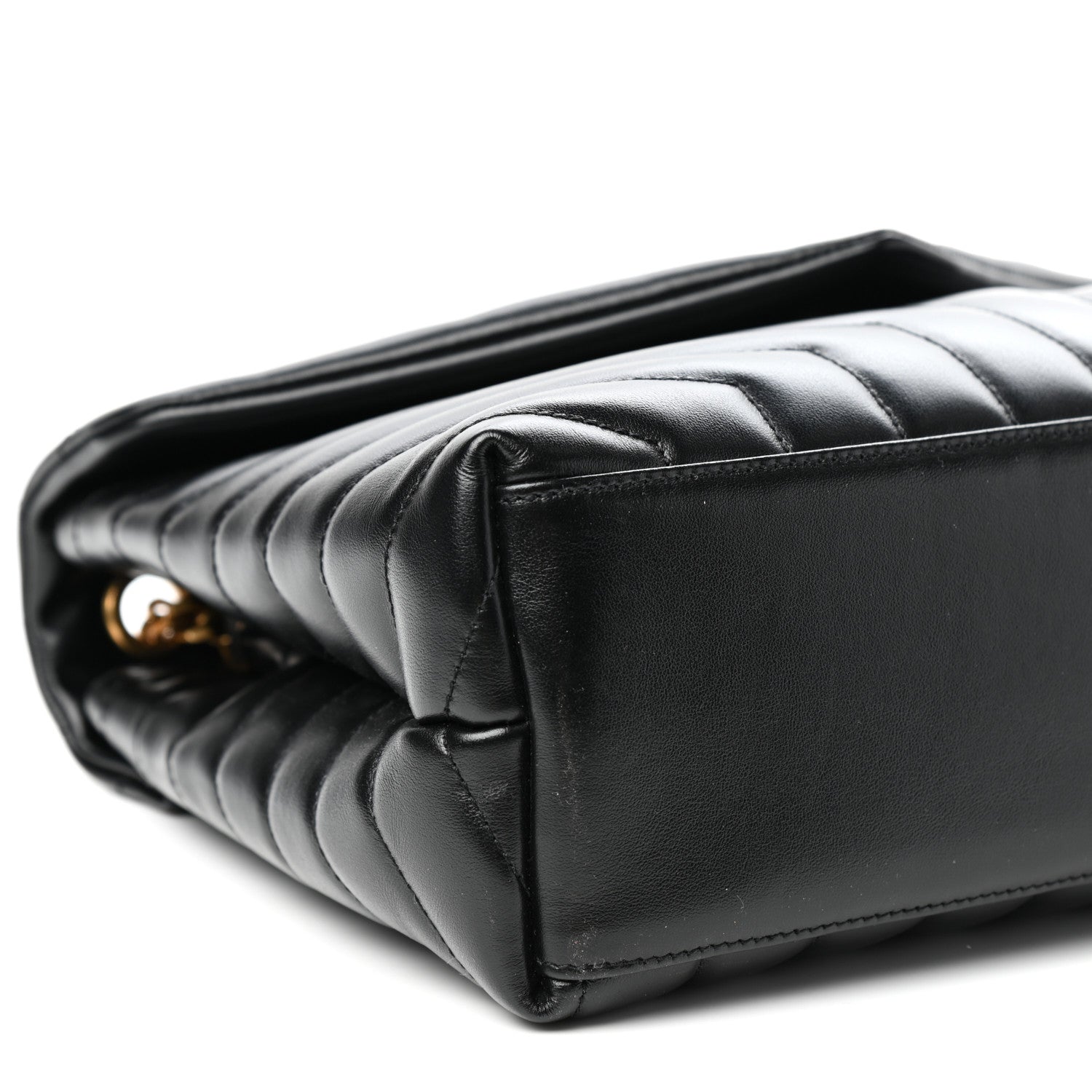 Saint Laurent Calfskin Y Quilted Monogram Medium Loulou Chain Satchel Black 8 of 10