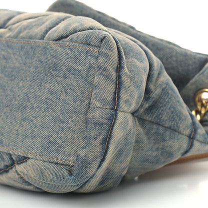 Saint Laurent Denim Quilted Small Loulou Puffer Monogram Chain Satchel Blue Cinnamon 8 of 8