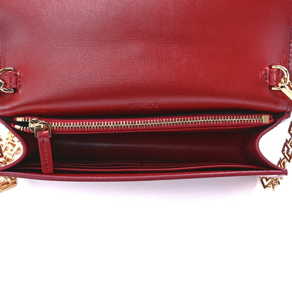 Versace Calfskin Greca Goddess Wallet On Chain Red 4 of 7