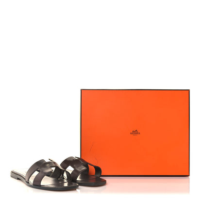 Hermes Goatskin Oran Sandals 39.5 Gris Galet 13 of 13