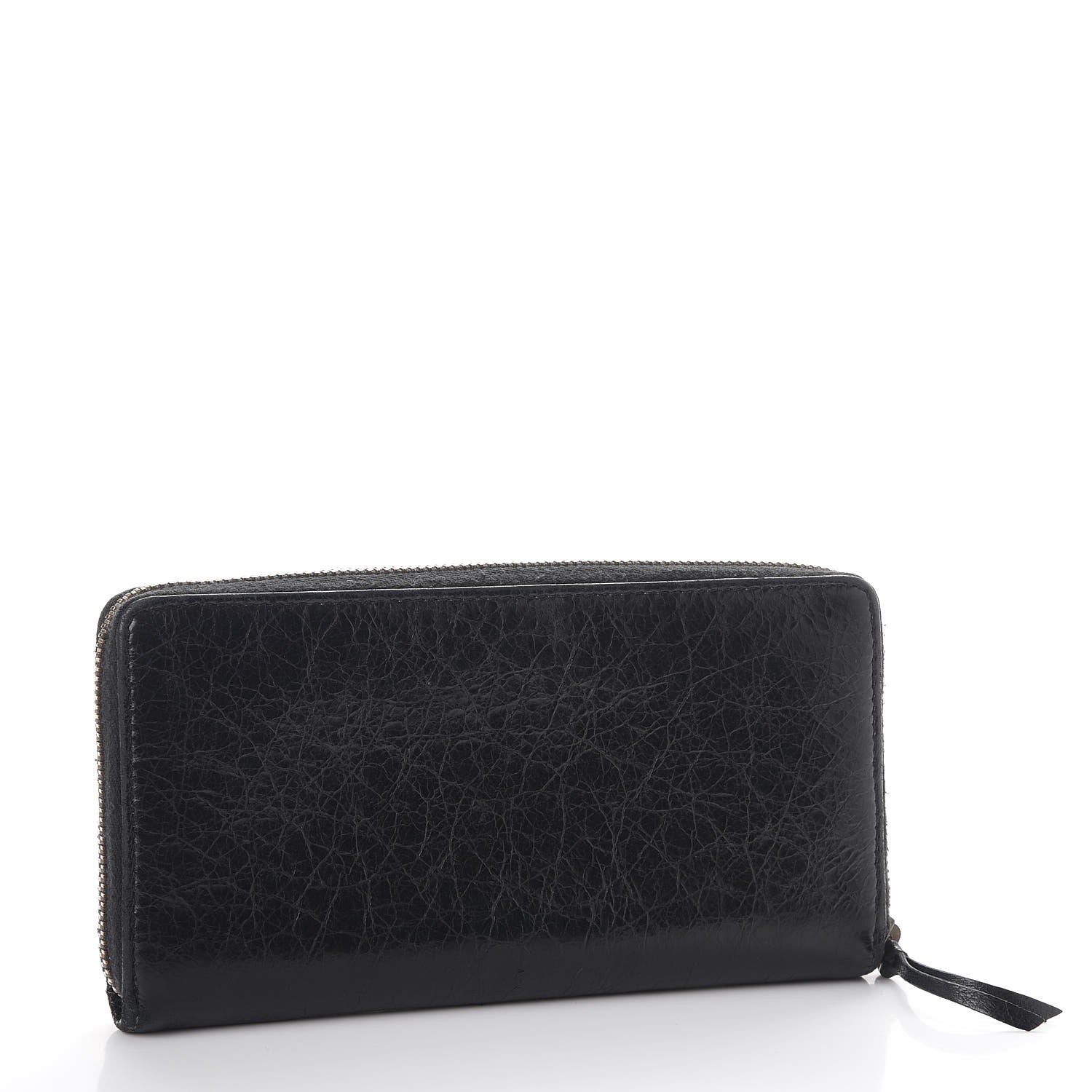 Balenciaga Agneau Classic Hardware Continental Zip Around Wallet Black 3 of 9