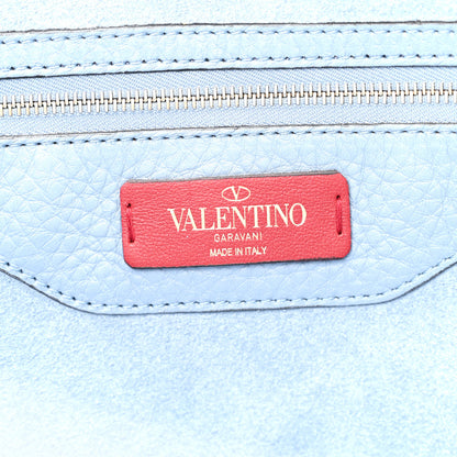 Valentino Garavani Grained Calfskin Rockstud Shoulder Tote Niagara 6 of 12