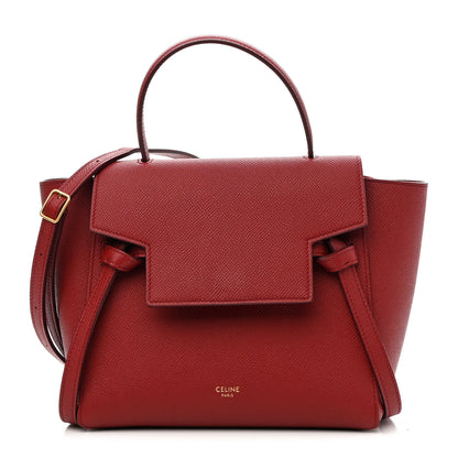 Celine Grained Calfskin Nano Belt Bag Ruby 1 of 9