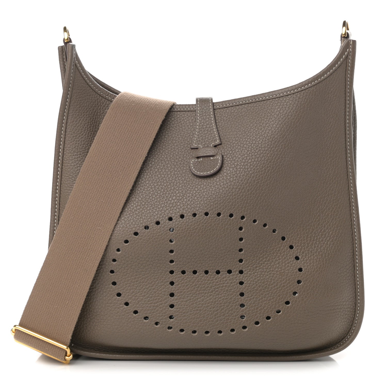 Hermes Taurillon Clemence Evelyne III PM Etoupe 1 of 16