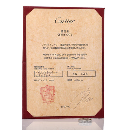 Cartier 18K White Gold Diamond 4mm LOVE Wedding Paved Band Ring 52 6 5 of 5