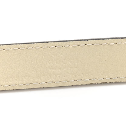 Gucci Calfskin Double G 20mm Belt 75 30 Mystic White 6 of 9