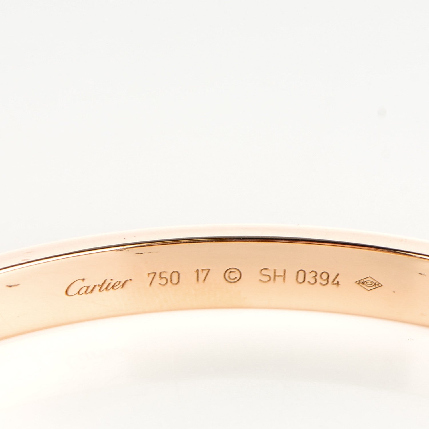 Cartier 18K Pink Gold LOVE Bracelet 17 5 of 7