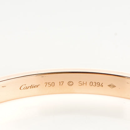 Cartier 18K Pink Gold LOVE Bracelet 17 5 of 7