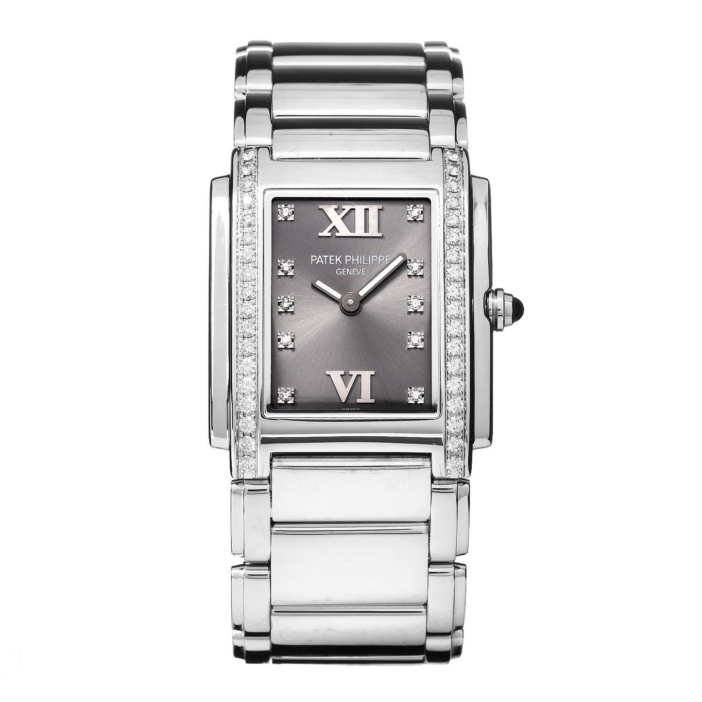 Stainless Steel Diamond 25mm Twenty-4 Quartz Watch Eternal Gray 4910/010