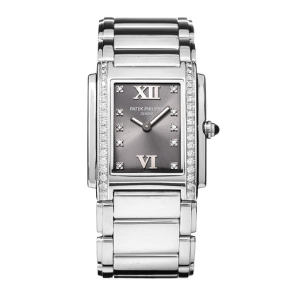 Patek Philippe Stainless Steel Diamond 25mm Twenty-4 Quartz Watch Eternal Gray 4910/010 1 of 8