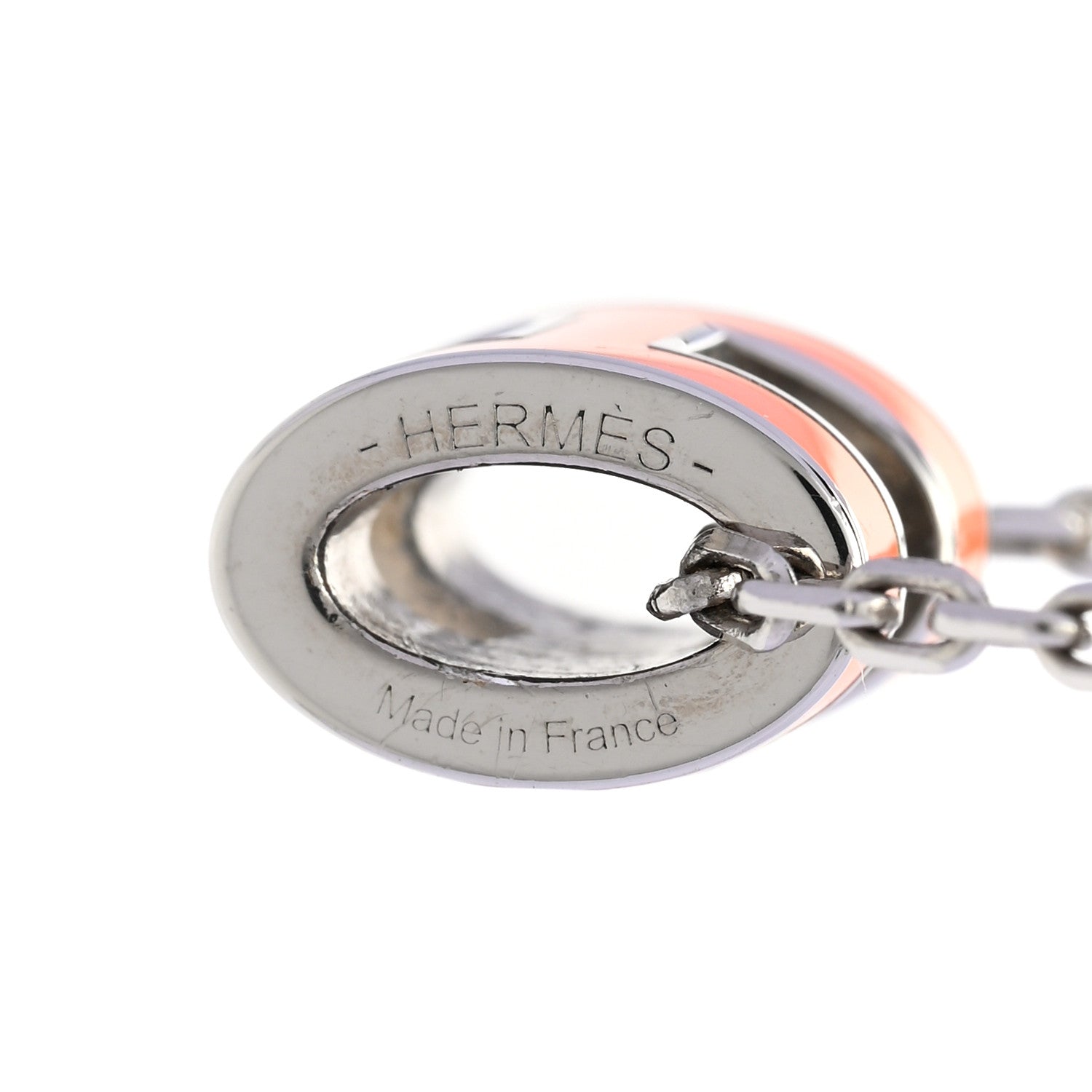Hermes Lacquered Palladium Mini Pop H Pendant Necklace Orange 6 of 8