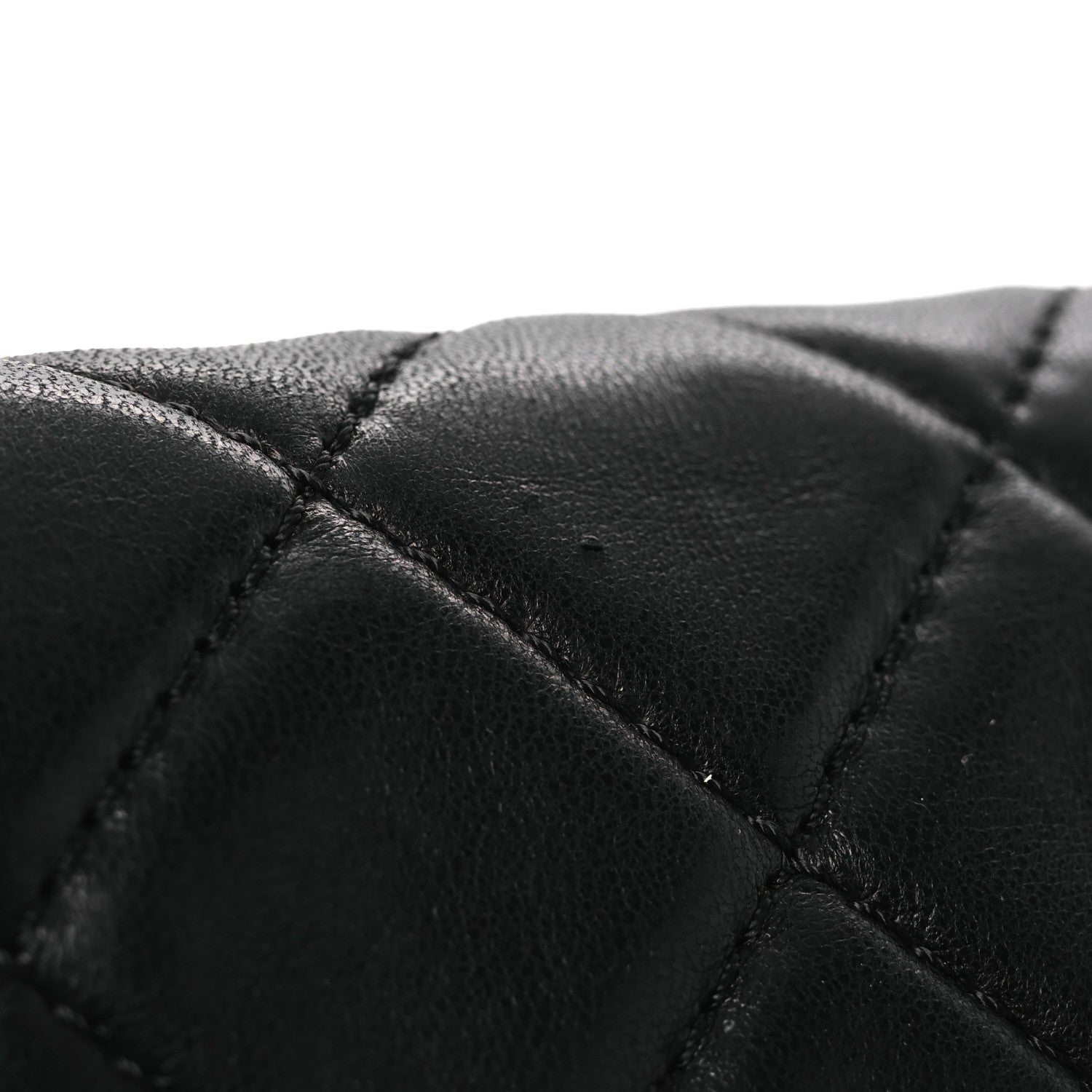 Chanel Lambskin Goat Fur Quilted Tibet Medium Flap Black 11 of 13
