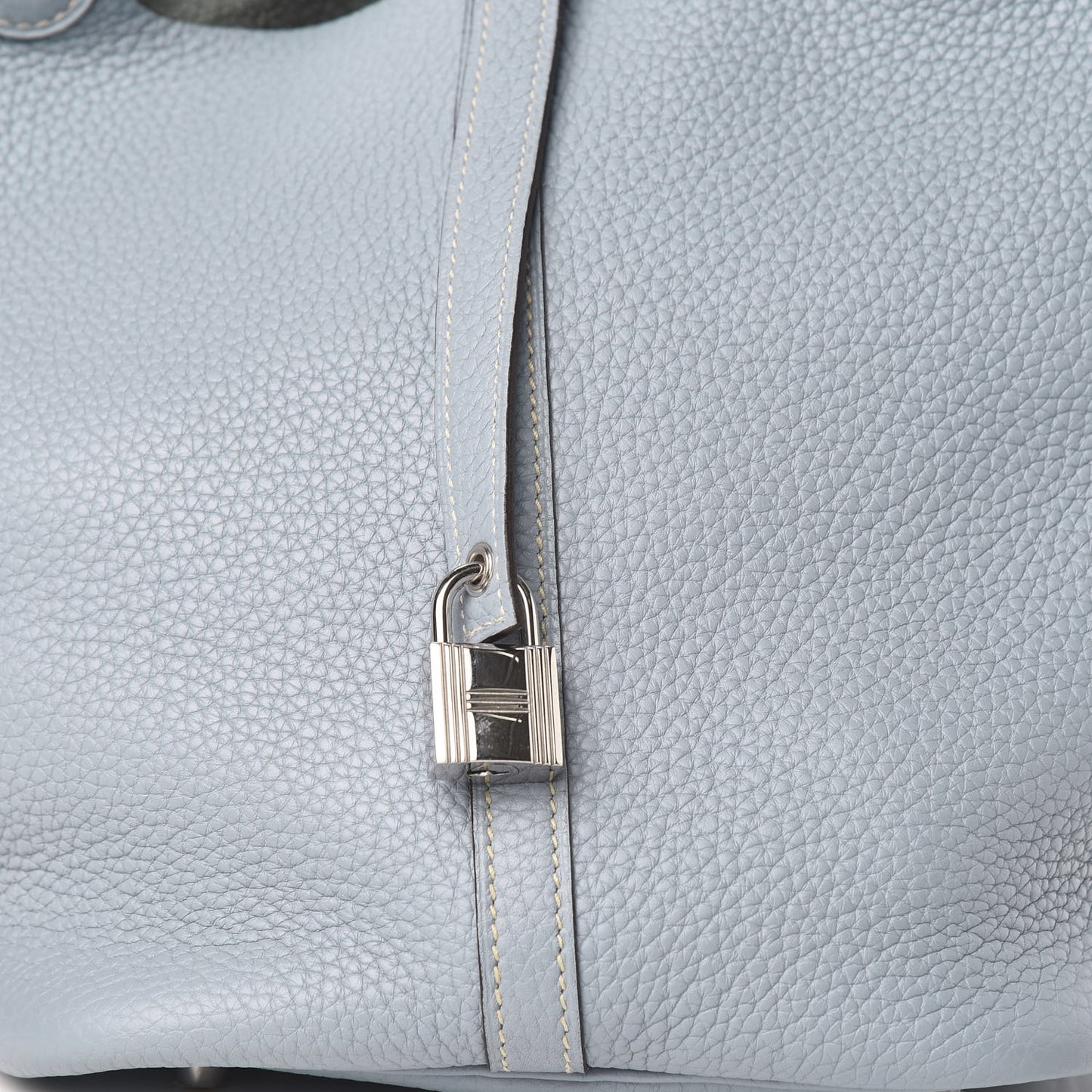 Taurillon Clemence Picotin Lock 22 MM Bleu Lin