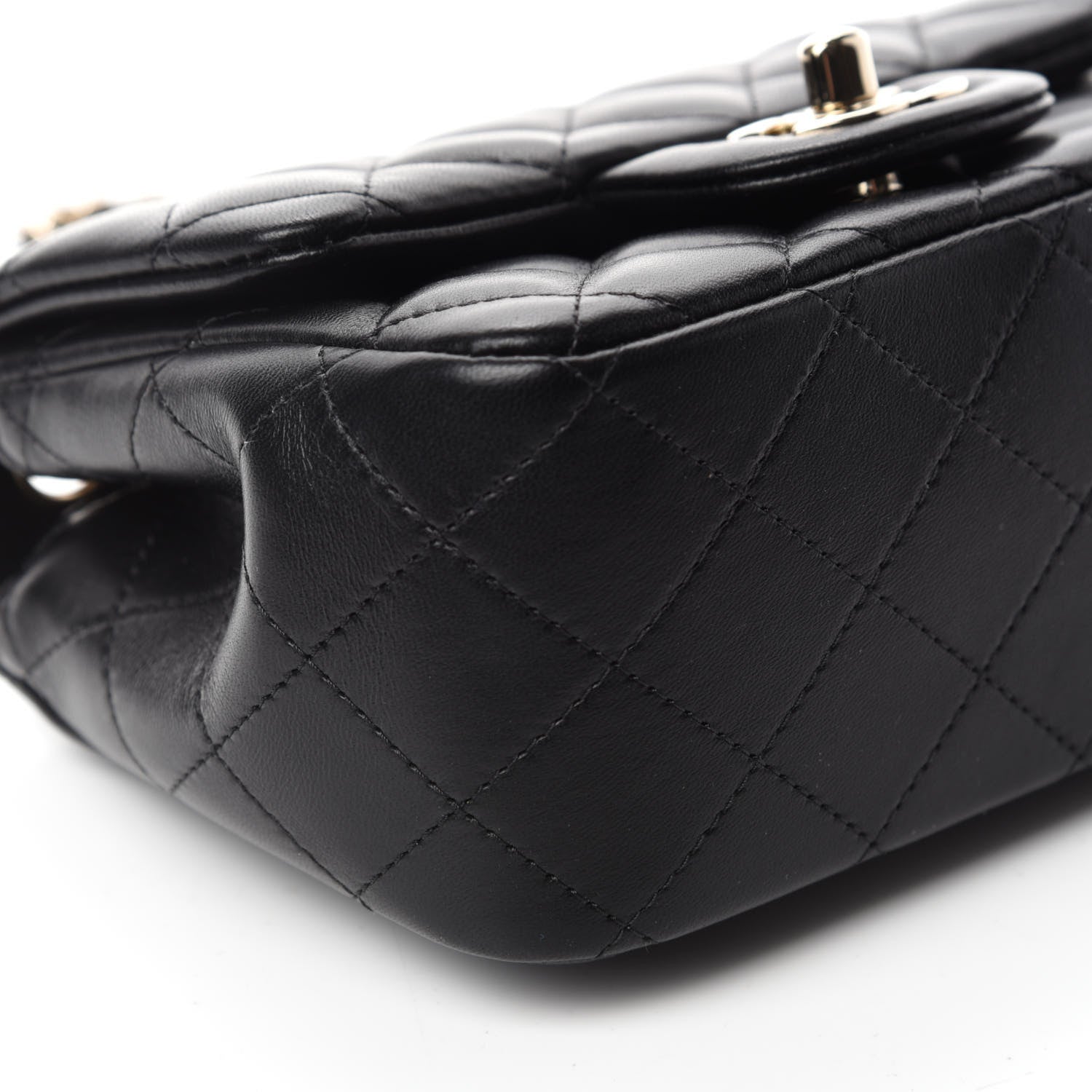 Chanel Lambskin Quilted Mini Square Flap Black 6 of 11