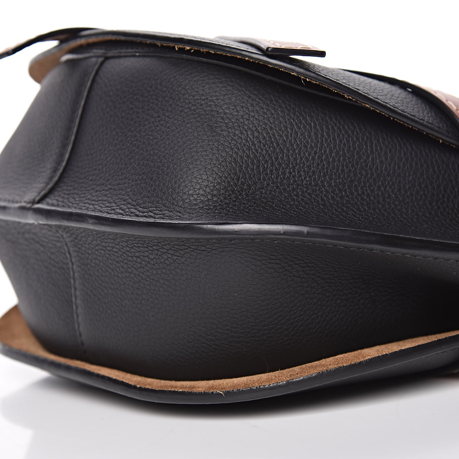 Loewe Grained Calfskin Small Gate Crossbody Bag Pecan Black 8 of 9