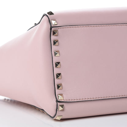 Valentino Garavani Vitello Rockstud Double Handle Tote Water Rose 12 of 13