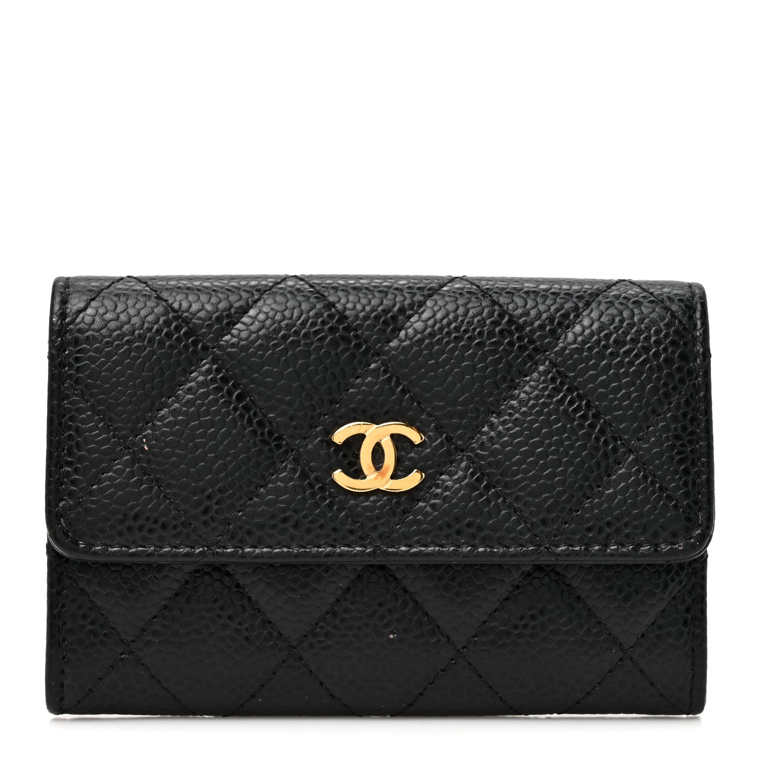 Chanel Caviar Quilted Flap Card Holder Black 1 of 7