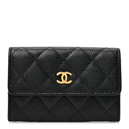 Chanel Caviar Quilted Flap Card Holder Black 1 of 7
